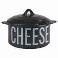 Formaggiera compatta in gres nero con coperchio 320 ml Bigismore Promozione