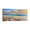 Quadro stampa su tela canvas Tramonto sulla battigia Adriano Galasso Promozione