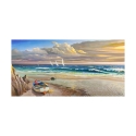 Quadro stampa su tela canvas Tramonto sulla battigia Adriano Galasso Vendita