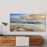 Quadro stampa su tela canvas Tramonto sulla battigia Adriano Galasso Saldi