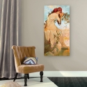 Stampa su tela canvas donna con decori floreali Estate Alphonse Mucha Vendita