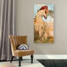 Stampa su tela canvas donna con decori floreali Estate Alphonse Mucha Vendita