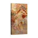 Stampa su tela quadro donna Art Nouveau Autunno Alphonse Mucha Promozione