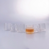 Set 6 bicchieri da liquore basculanti vetro rétro decorato Vintage Vendita