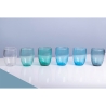 Set 6 bicchieri blu da tavola per acqua in vetro soffiato Acapulco Ocean Vendita