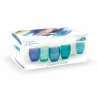 Set 6 bicchieri blu da tavola per acqua in vetro soffiato Acapulco Ocean Modello