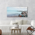 Stampa su tela paesaggio marino Ciottoli sulla spiaggia Pangea Images Saldi