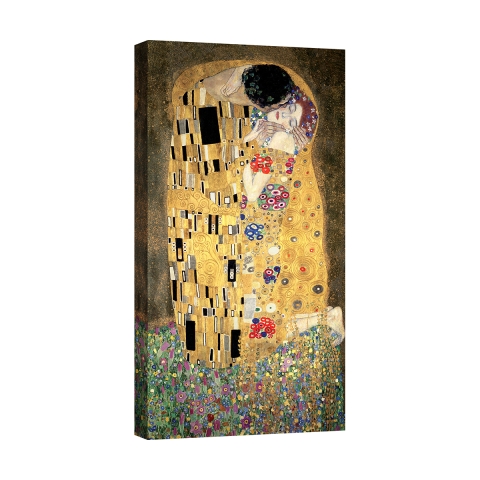 Quadro stampa su tela canvas moderno per soggiorno Il Bacio Gustav Klimt Promozione