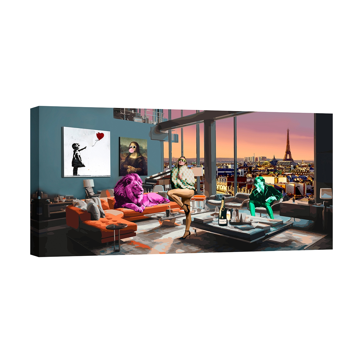Stampa su tela quadro pop art moderno Surrealofts Paris Gerard Madau Promozione