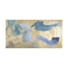 Stampa su tela quadro moderno astratto Blue Waves on Gold Haru Ikeda Offerta