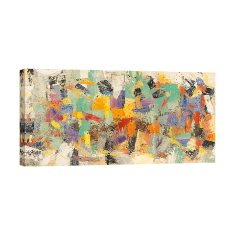 Quadro moderno stampa astratta su tela Rivoluzione colorata Lucas Promozione