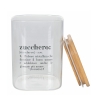 Barattolo per zucchero in vetro con coperchio bambù 10x10x14 Victionary Offerta