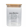 Barattolo per zucchero in vetro con coperchio bambù 10x10x14 Victionary Sconti