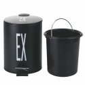 Pattumiera da 3l cucina con pedale secchio estraibile nera Ex Bigismore Vendita