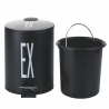 Pattumiera da 3l cucina con pedale secchio estraibile nera Ex Bigismore Vendita