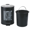 Pattumiera nera con pedale secchio estraibile 3l Mistake Bigismore Vendita