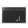 Lavagna magnetica nera orizzontale settimanale 40x60cm Week Victionary Promozione