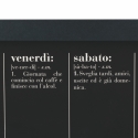 Lavagna magnetica nera orizzontale settimanale 40x60cm Week Victionary Vendita