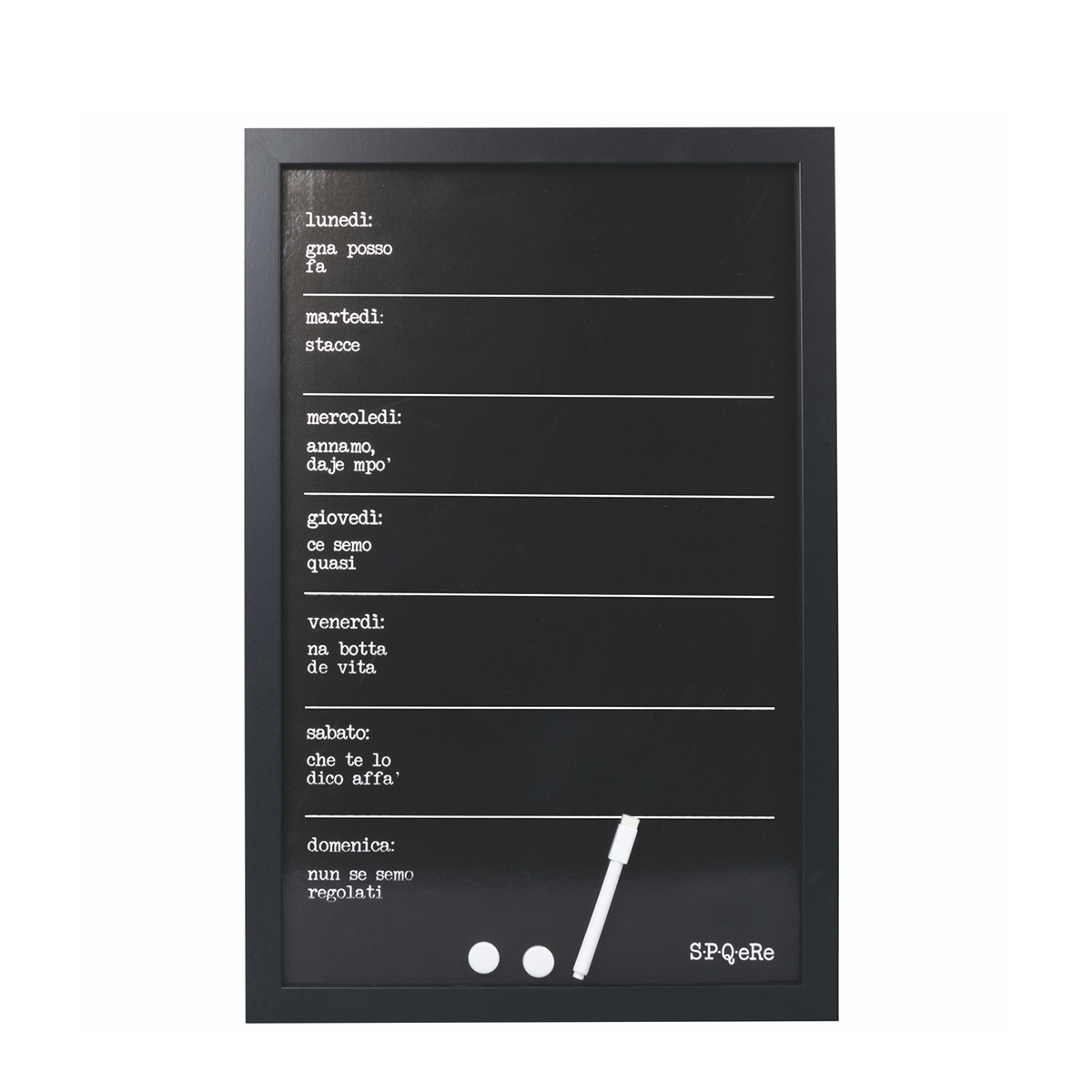 Lavagna magnetica da parete agenda settimanale 60x40 Week SPQeRe