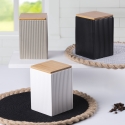 Barattolo grande da cucina 10x10x14,5cm in grès coperchio 1080ml Modern Scelta