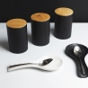 Set 3 barattoli da cucina in ceramica coperchio Shade of Shape Geometrie Scelta