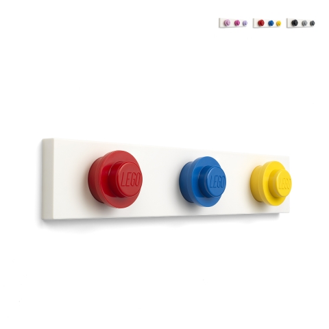 Appendiabiti da muro 3 ganci tondi colorati LEGO Wall Hanger Rack Promozione