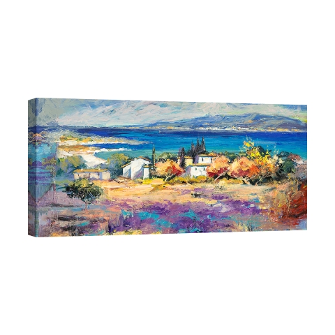 Stampa su tela quadro paesaggio marino Costa mediterranea Luigi Florio Promozione