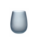 Set bicchieri in vetro azzurro effetto ghiaccio 600ml Happy Hour Ocean Sconti