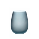 Set bicchieri in vetro azzurro effetto ghiaccio 600ml Happy Hour Ocean Saldi