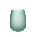 Set bicchieri in vetro azzurro effetto ghiaccio 600ml Happy Hour Ocean Stock