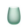 Set bicchieri in vetro azzurro effetto ghiaccio 600ml Happy Hour Ocean Stock
