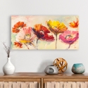 Quadro floreale colorato stampa su tela canvas Nel vento Luigi Florio Vendita