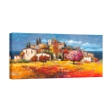 Quadro stampa su tela paesaggio campagna Borgo sul mare Luigi Florio Promozione