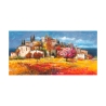 Quadro stampa su tela paesaggio campagna Borgo sul mare Luigi Florio Offerta
