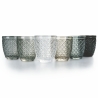 Set 6 bicchieri acqua in vetro colorato trasparente grigio Castle Stone Vendita