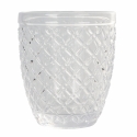 Set 6 bicchieri acqua in vetro colorato trasparente grigio Castle Stone Misure