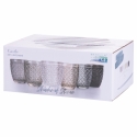 Set 6 bicchieri acqua in vetro colorato trasparente grigio Castle Stone 