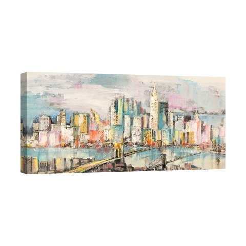 Stampa su tela paesaggio urbano moderno Colori a Manhattan Luigi Florio Promozione