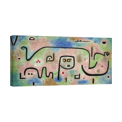 Quadro astrattista stampa su tela colorato Insula Dulcamara Paul Klee Promozione