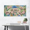 Quadro astrattista stampa su tela colorato Insula Dulcamara Paul Klee Saldi