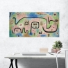 Quadro astrattista stampa su tela colorato Insula Dulcamara Paul Klee Saldi