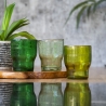 Set 6 bicchieri acqua artigianali in vetro colorato verde Unico Greenery Vendita