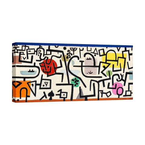 Quadro astrattista stampa su tela canvas Rich Harbour Paul Klee Promozione