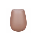 Set 6 bicchieri in vetro effetto ghiaccio 600ml Happy Hour Chocolate Sconti