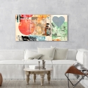 Quadro astratto cuori e cerchi stampa su tela Pop Love 2 Peter Winkel Vendita