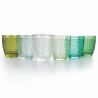 Set 6 bicchieri da tavola in vetro verde trasparente Castle Greenery Vendita