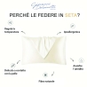 Federa singola in pura seta per cuscino 50x80cm bianco Savanna Saldi
