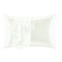 Federa singola in pura seta per cuscino 50x80cm bianco Savanna Promozione