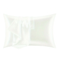 Federa singola in pura seta per cuscino 50x80cm bianco Savanna Promozione