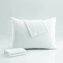 Set 2 federe copricuscino 50x80cm in cotone bianco con zip Dallas Vendita